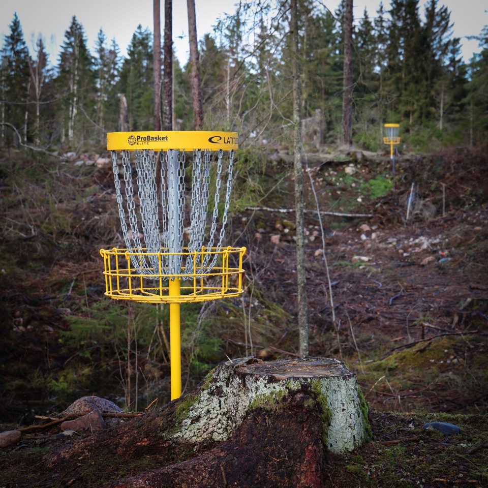 Ny discgolfbana i Linghem