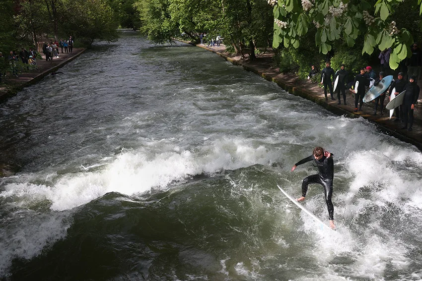 surfing in Munich